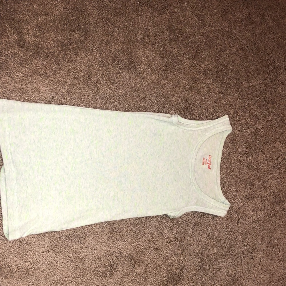 Light green cat and jack tank top